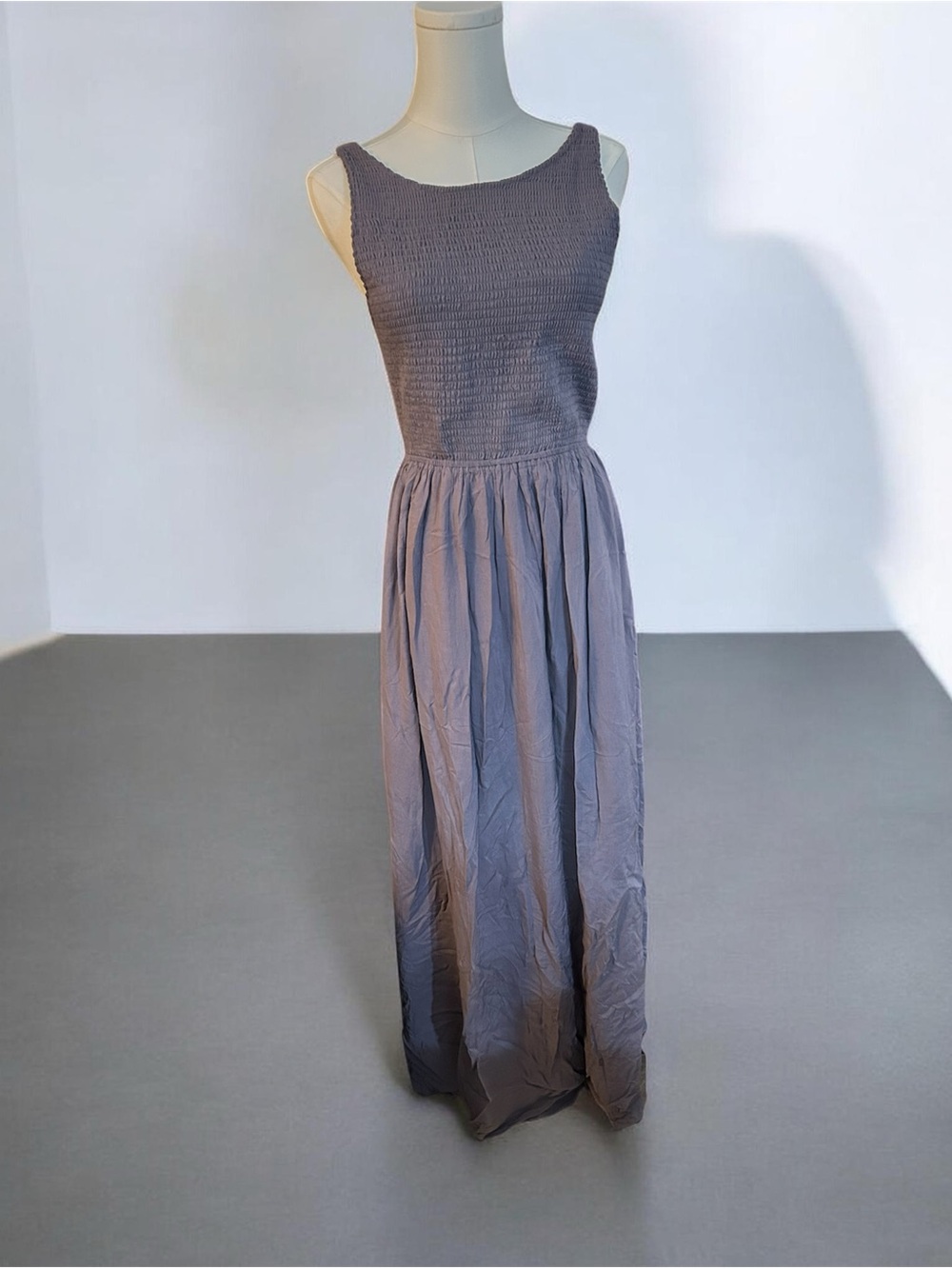 Wishlist Smocked Maxi Dress in Dusty Lavender